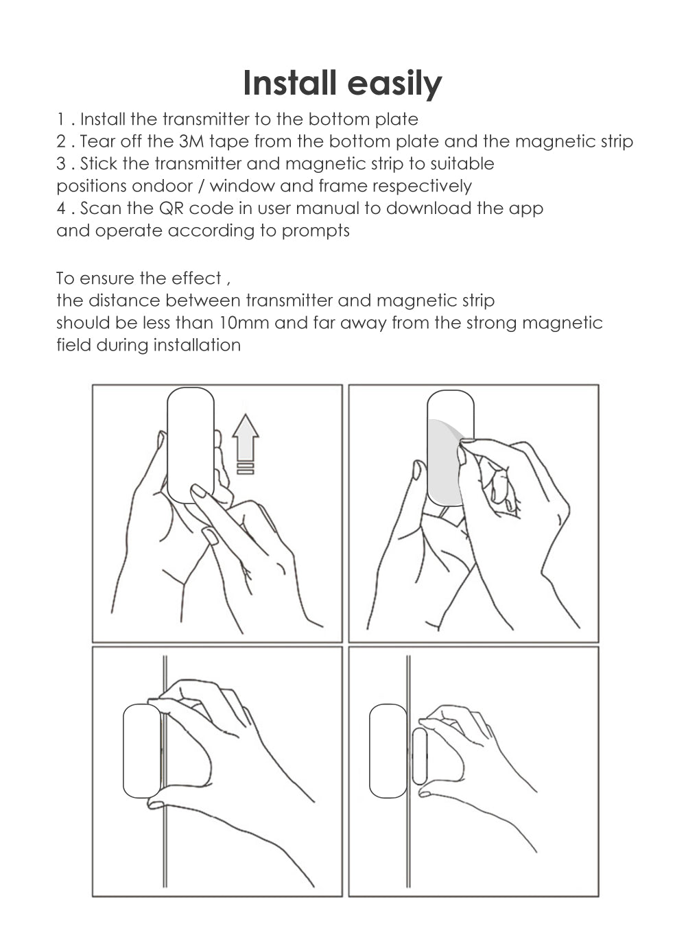 Maglink™ Wifi Door Magnetic Sensor